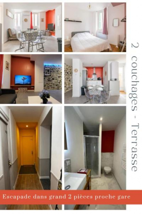 Escapade dans grand T2 de charme avec terrasse - Proche Gare et Centre ville Lourdes